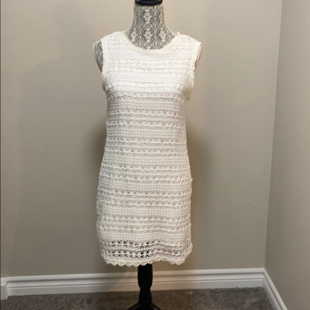 White Crochet Dress